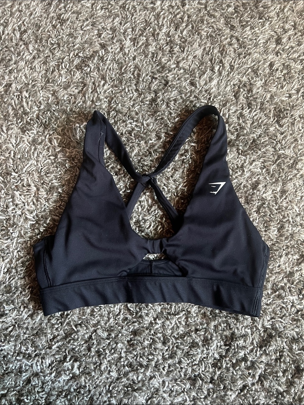 Gymshark Black Strappy Racerback Sports Bra